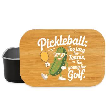 Joueur de pickleball trop paresseux pour le tennis pickleball - Boîte à goûter - noir - Devant