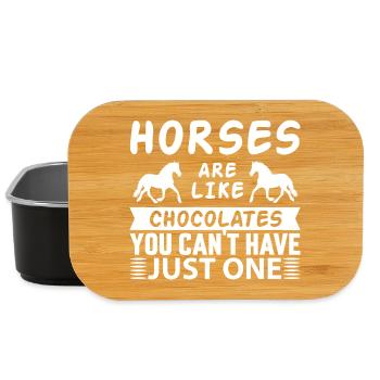Horses like chocolates cant´t have one - Lunch Box - Schwarz - Vorne
