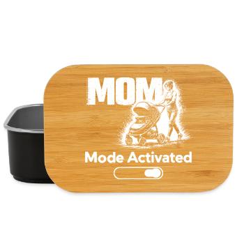 Mom Mode Activated Shirt New Mom Baby Stroller - Lunch Box - black - Front