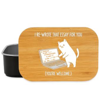 Code cat explique les tâches - Boîte à goûter - noir - Devant