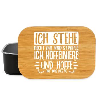 kaffee Spruch Kaffeetrinker kaffeeliebhaber - Lunch Box - Schwarz - Vorne