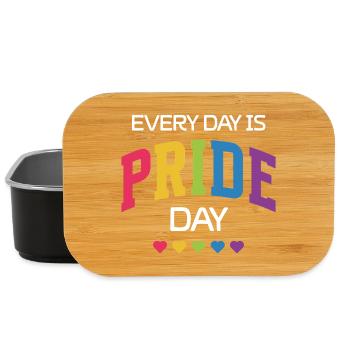 LGBT-Pride-Monat – Jeder Tag ist Pride-Tag - Lunch Box - Schwarz - Vorne