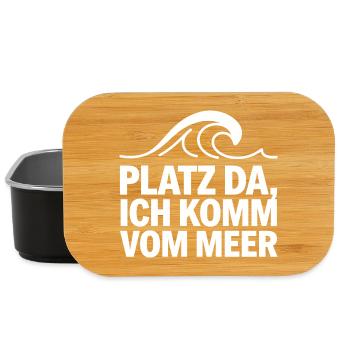 Platz Da Ich Komm Vom Meer Lustiger Spruch Für - Lunch Box - Schwarz - Vorne