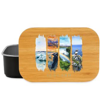 Voyage de vacances en Islande – Islande Nature & Aurores Boréales - Boîte à goûter - noir - Devant