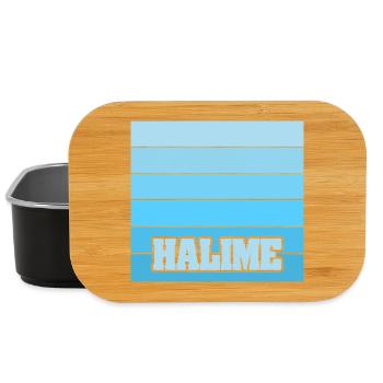 Halime als Maedchenname - Lunch Box - Schwarz - Vorne