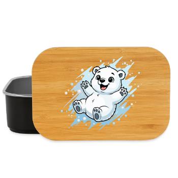 Fröhlicher Polarbär Spritzer - Lunch Box - Schwarz - Vorne