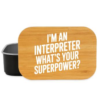 Ich bin Dolmetscher. Was ist deine Superkraft? - Lunch Box - Schwarz - Vorne