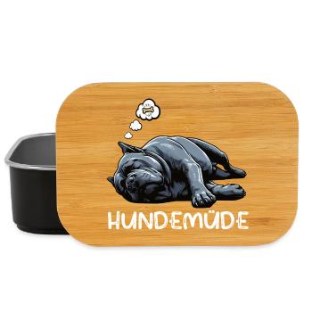 Hundemüde Cane Corso italienischer mastiff  - Lunch Box - Schwarz - Vorne