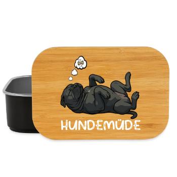 Hundemüde Cane Corso italienischer mastiff  - Lunch Box - Schwarz - Vorne