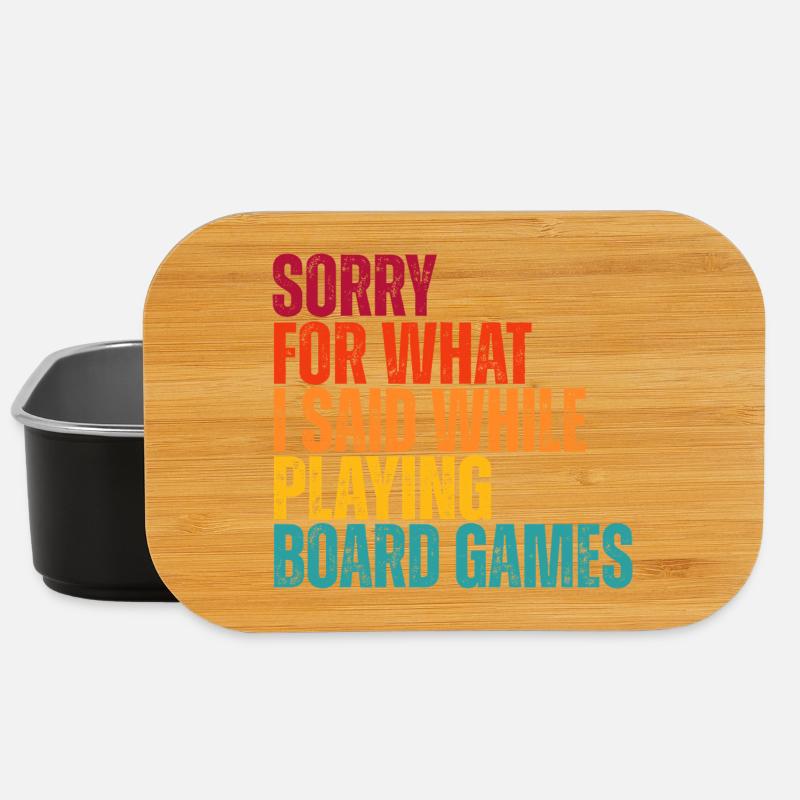 Sorry for What I Said: Board Games - Lunch Box - black