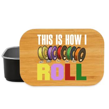 This Is How I Roll 3D Druck Filament Rolle - Lunch Box - Schwarz - Vorne