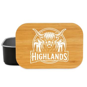 Highlands cow mountain landscape - Lunch Box - black - Front