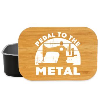 Pedal zum Metall-Nähabzeichen - Lunch Box - Schwarz - Vorne