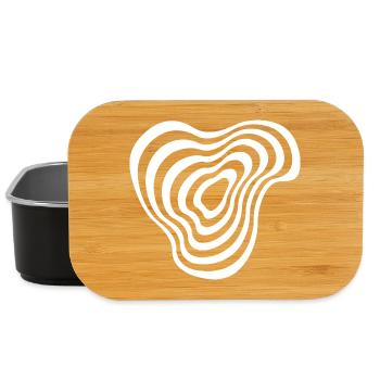 Konzentrische Linien wellen sich - Lunch Box - Schwarz - Vorne