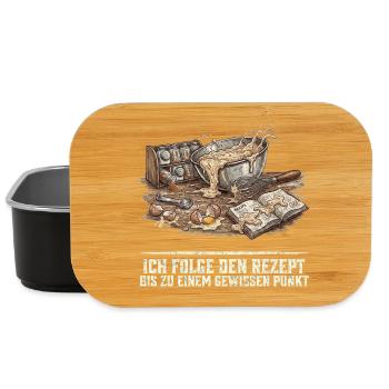 Backen Rezept Lustiger Spruch Hobbybäcker Geschenk - Lunch Box - Schwarz - Vorne