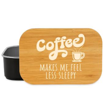 Le café me fait me sentir moins somnolent Drôle d’amour café - Boîte à goûter - noir - Devant
