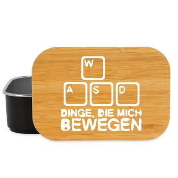 W A S D Dinge die mich bewegen PC Computer WASD - Lunch Box - Schwarz - Vorne