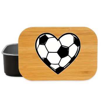 Heartball Football Love - Lunch Box - black - Front
