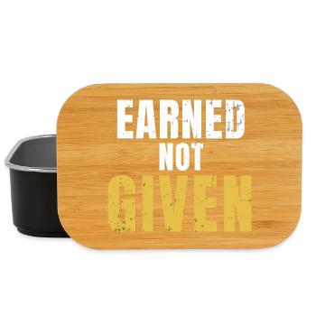 Earned Not Given Discipline, Hard Work - Lunch Box - black - Front
