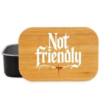Introverti Pas Amical Solitaire Antisocial - Boîte à goûter - noir - Devant