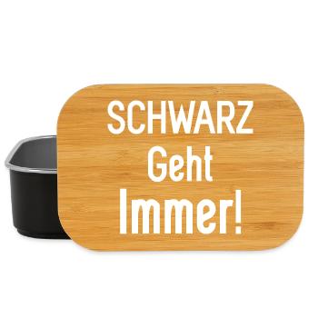Die Farbe Schwarz geht immer lustige Farben Spruch - Lunch Box - Schwarz - Vorne
