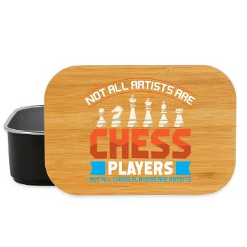 Échiquier des joueurs d’échecs - Boîte à goûter - noir - Devant