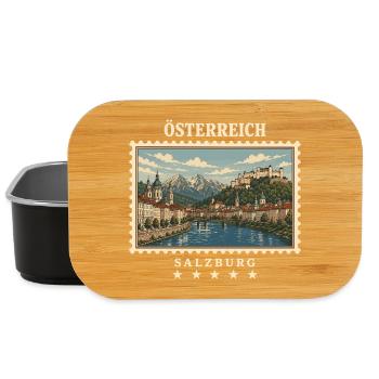 Österreich Salzburg Vintage Reisemarke - Lunch Box - Schwarz - Vorne