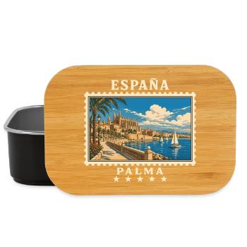 Spanien Palma de Mallorca Vintage Reisemarke - Lunch Box - Schwarz - Vorne