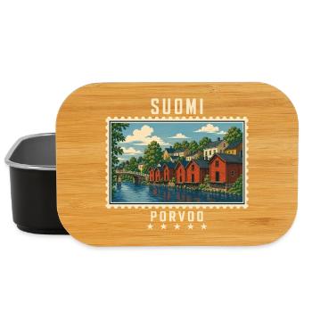 Finnland Porvoo Vintage Reisemarke - Lunch Box - Schwarz - Vorne