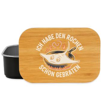Rochen Schon Gebraten Stachelrochen Manta Rochen - Lunch Box - Schwarz - Vorne