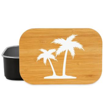 Palmeninsel Silhouette - Lunch Box - Schwarz - Vorne