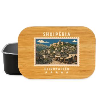 Albanien Gjirokastër Vintage Reisemarke - Lunch Box - Schwarz - Vorne