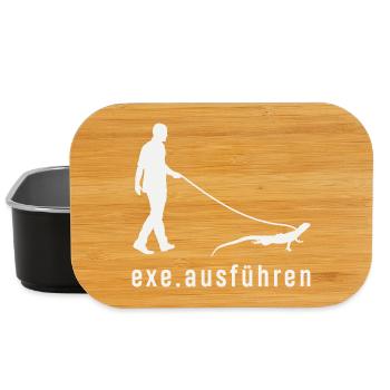 Exe Ausführen Informatiker - Lunch Box - Schwarz - Vorne