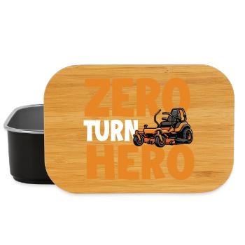 Zero Turn Hero – Zero Turn Rasenmäher Rasenmäh-Papa - Lunch Box - Schwarz - Vorne