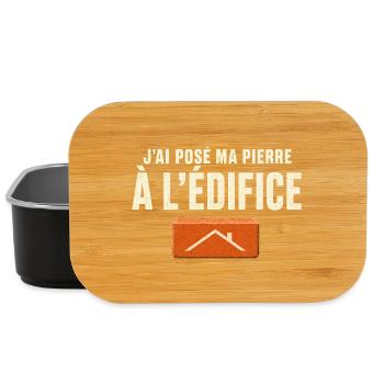 Ma pierre à l'édifice — Contribution - Boîte à goûter - noir - Devant