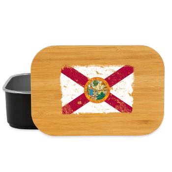Floride Drapeau Vintage - Boîte à goûter - noir - Devant