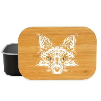 Fuchskopf Weiß - Lunch Box - Schwarz - Vorne