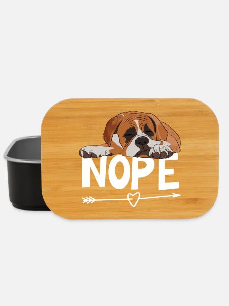 Boxer Dog Nope - Boîte à goûter - noir