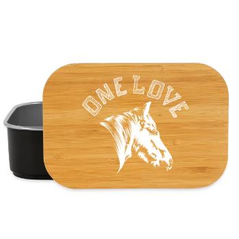 Horse Horse Symbol a Love Friends Graphic icon - Lunch Box - black - Front