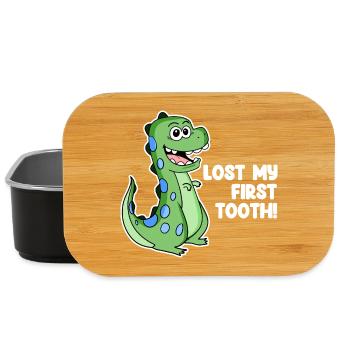 Dino Tooth Gap Dent de lait pour tout-petits - Boîte à goûter - noir - Devant