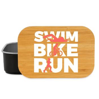 Natation Cyclisme Course à pied Répétition - Boîte à goûter - noir - Devant