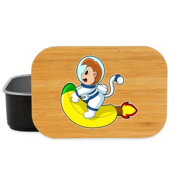 Monkey Astronaut Space - Lunch Box - black - Front