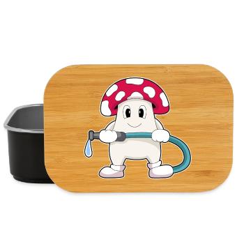 Mushroom Firefighter Fire Hose Fire Brigade - Lunch Box - black - Front