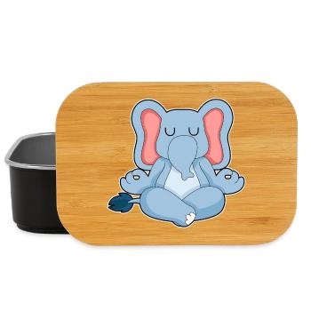 Elefant Yoga Fitness Meditation - Lunch Box - Schwarz - Vorne