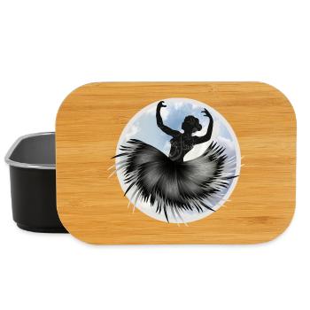 Ballet dancer dancing in the clouds with plumage - Lunch Box - black - Front