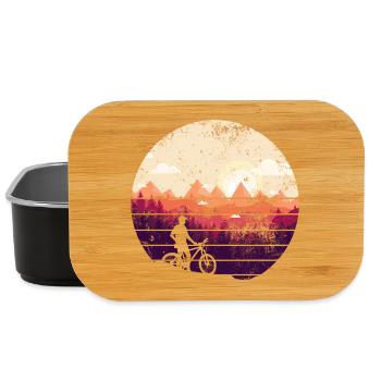 Sunset Ridge Bike Silhouette - Lunch Box - Schwarz - Vorne