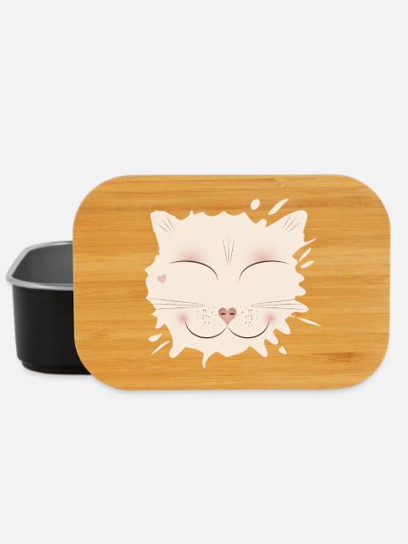Katzen Fleck für alle Katzenfreunde zum Katzentag - Lunch Box - Schwarz