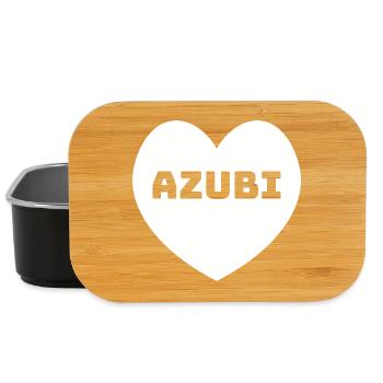 Herz Azubi weiss - Lunch Box - Schwarz - Vorne