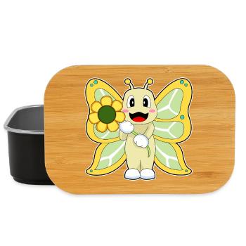 Butterfly Flower - Lunch Box - black - Front
