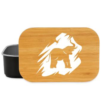 Elefant Pinselstrich Icon Logo Elefanten Symbol - Lunch Box - Schwarz - Vorne